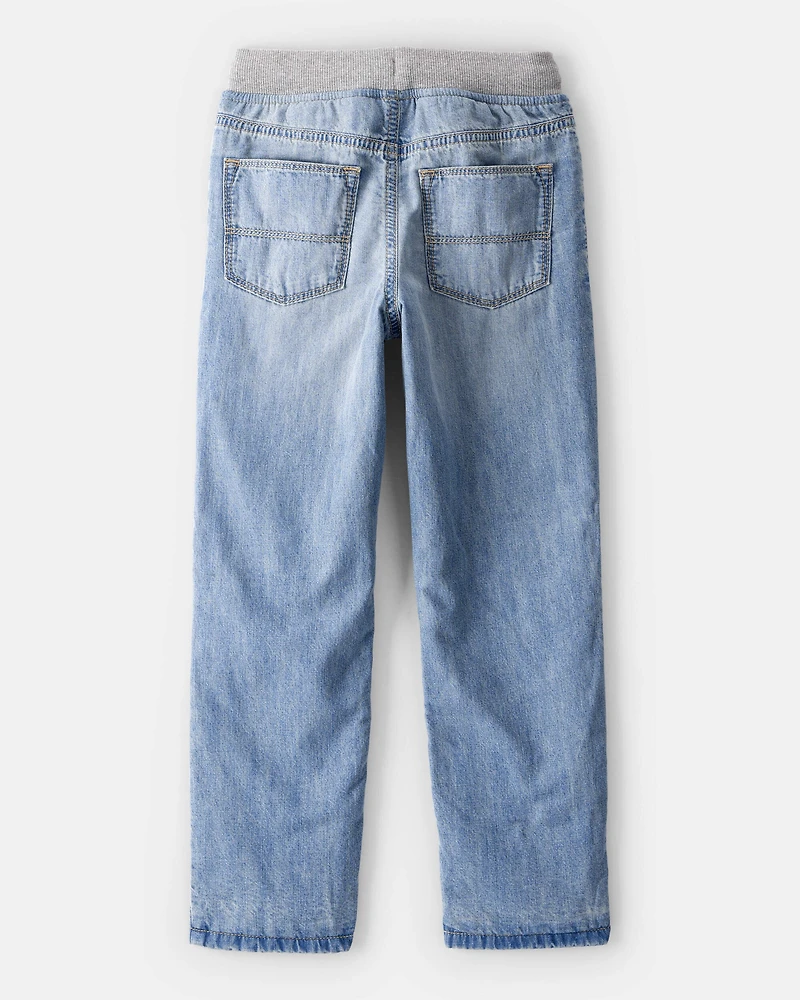 Boys Denim Pull-On Straight Jeans