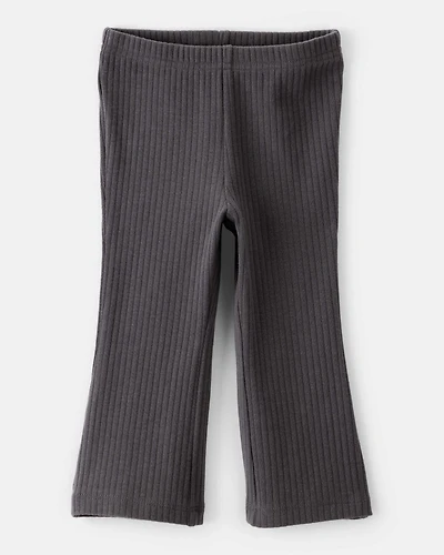Baby Girl Cotton Flare Leggings - Black
