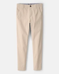 Kid Slim Tapered Chino Pants - Khaki