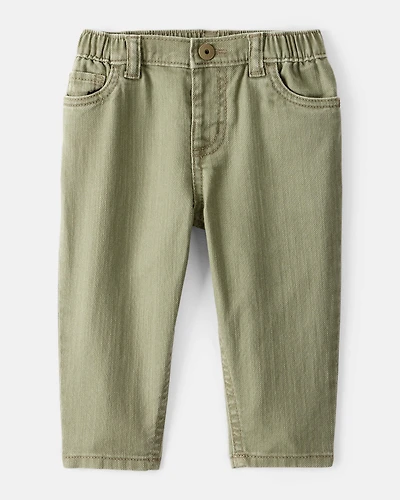 Baby Boy 100% Cotton Pull-On Fashion Pants