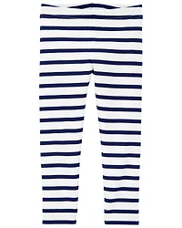 Toddler Cotton Striped Stretch Leggings