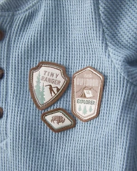 Baby 2-Piece Park Ranger Thermal Bodysuit Pant Set - Blue
