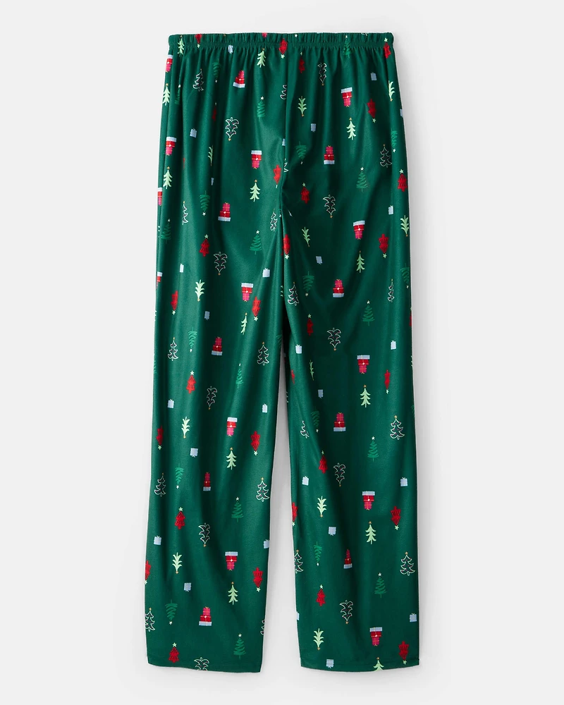 Adult Green Trees Loose Fit Pants - Green