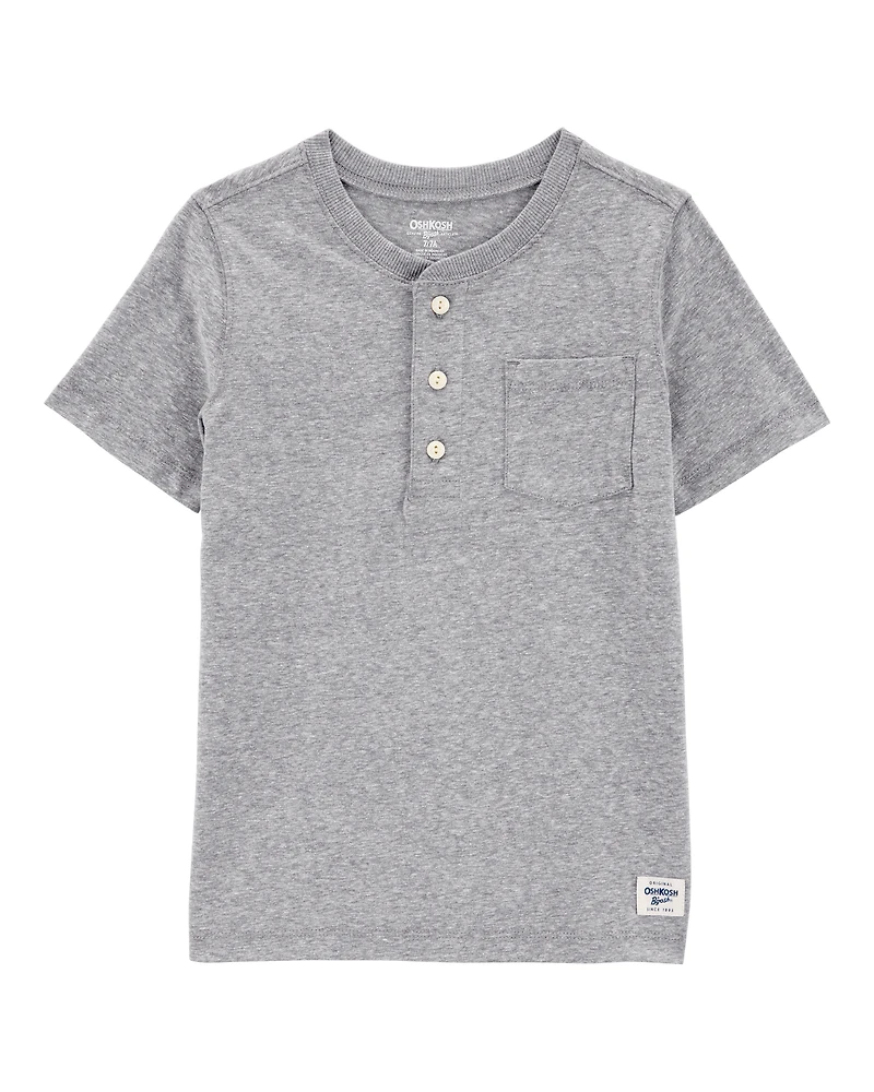 Kid Henley Short-Sleeve Shirt - Grey