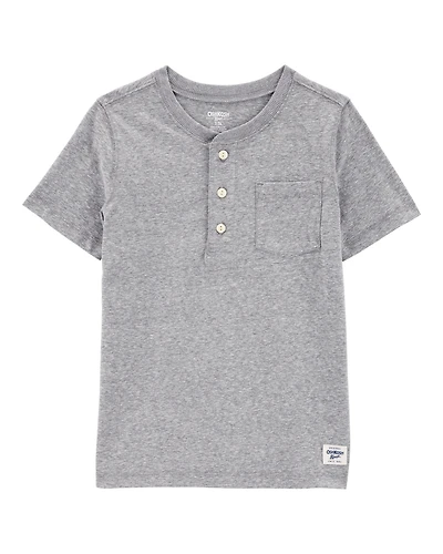 Kid Henley Short-Sleeve Shirt - Grey