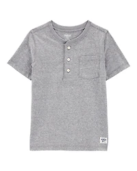 Kid Henley Short-Sleeve Shirt - Grey