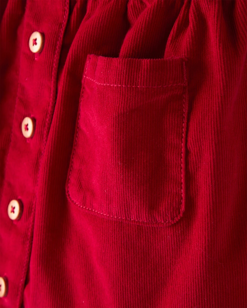 Toddler Girl Corduroy Skort - Red
