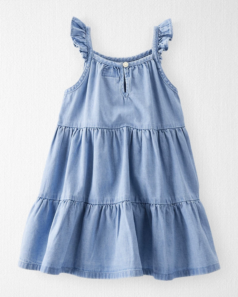 Toddler Organic Cotton Chambray Dress