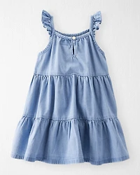 Toddler Organic Cotton Chambray Dress