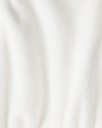 Baby Girl Hooded Terry Cloth Swim Cover-Up Dress - White