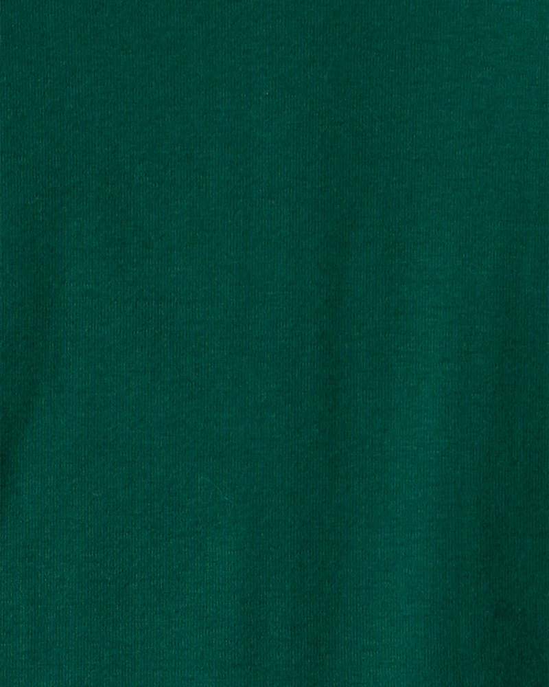 Kid Snowman Fair Isle Cotton Long-Sleeve Snug Fit 2-Piece Pajamas - Green/White