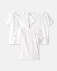 Boys 3-Pack Short-Sleeve Undershirts - White