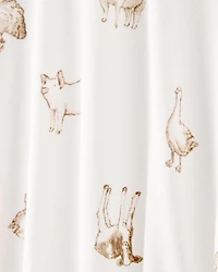 Toddler Farm Animals Print PurelySoft 2-Piece Pajamas - Ivory