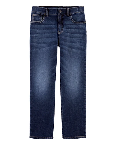Kid Dark Wash Husky-Fit Classic Jeans