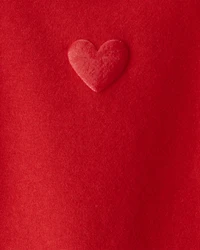Baby Girl DayDream Fleece Heart Sweatshirt - Red