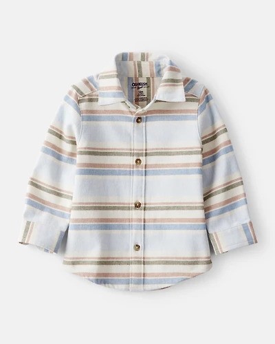 Baby Boy Striped Cotton Long-Sleeve Button-Down Shirt