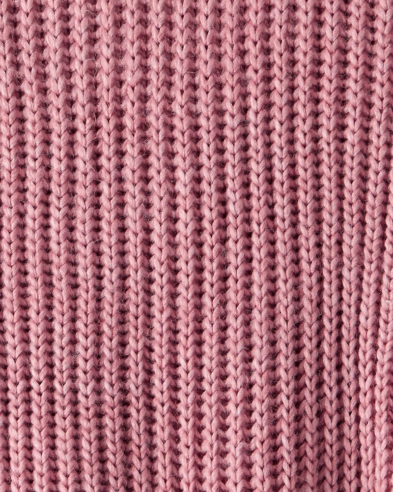 Toddler Girl Sleeveless Sweater Top - Pink