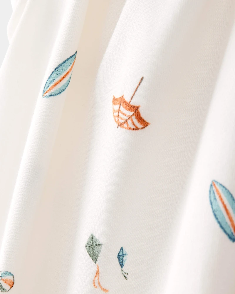 Toddler Boy Camp Print PurelySoft 2-Piece Pajamas - Ivory