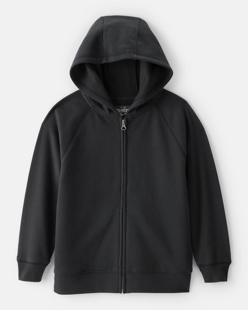 Boys Zip-Up Hoodie - Black