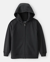 Boys Zip-Up Hoodie - Black