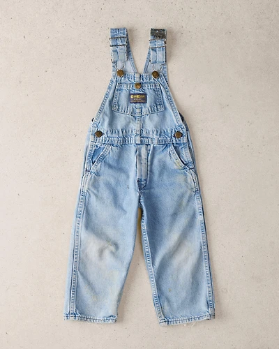 Toddler 2T Vintage Light Wash Denim Overalls from the OshKosh Archive Release, circa 1970s
