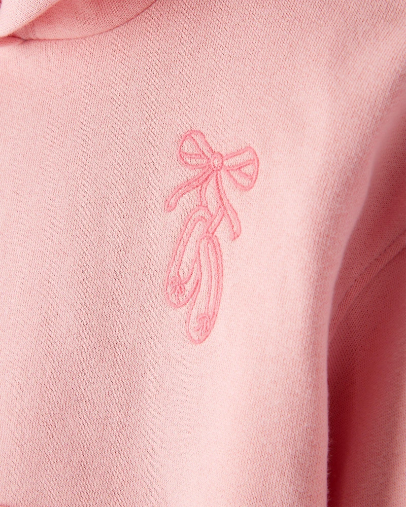 Toddler Girl 2-Piece Ballet Long-Sleeve Hoodie & Pant Set - Pink