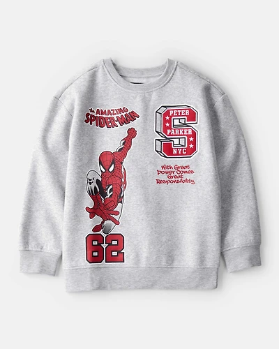 Boys ©Marvel Spider-Man Pullover Sweatshirt - Grey