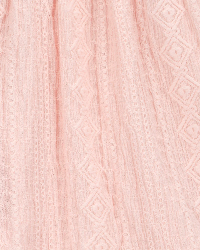 Kid Pull-On Smocked Shorts - Pink