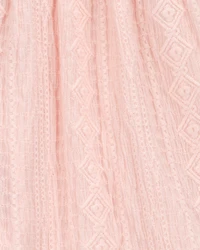Kid Pull-On Smocked Shorts - Pink