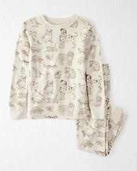 Toddler Pet Print Organic Cotton 2-Piece Pajamas