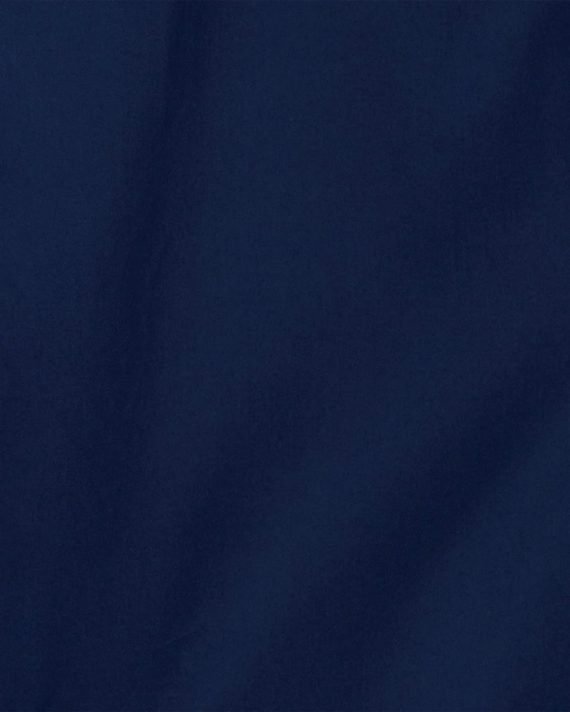 Kid Solid Windbreaker Jacket - Navy