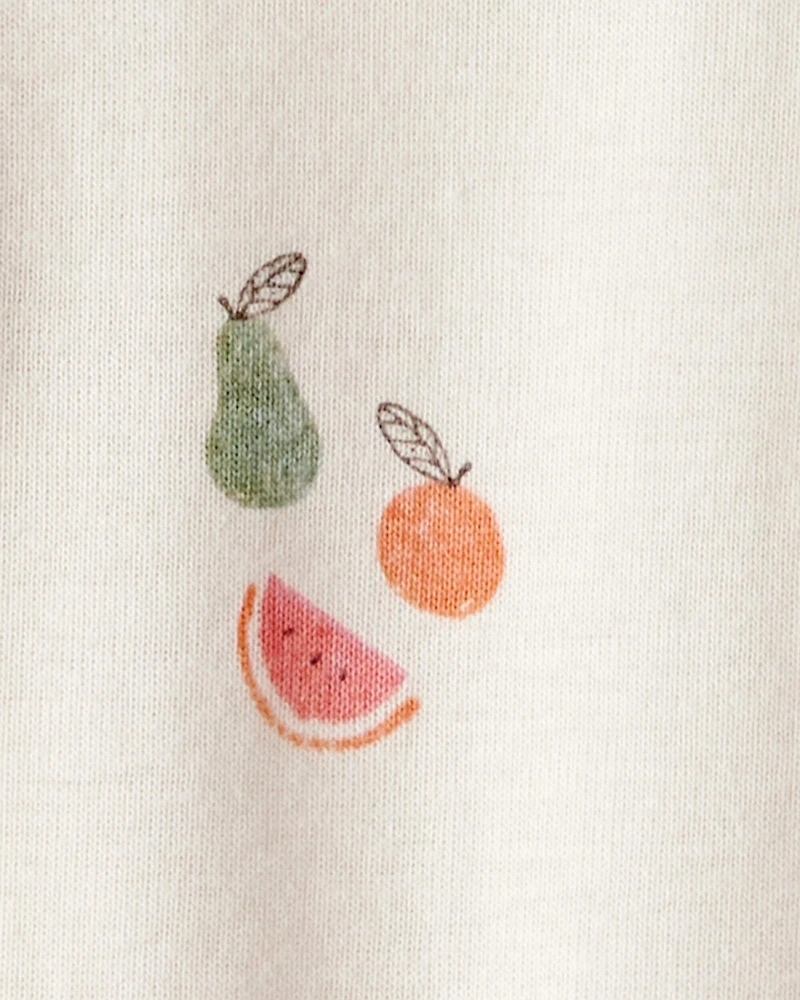 Baby Organic Cotton Fruit-Print Sleep & Play Pajamas