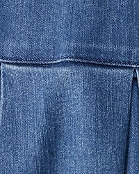 Kid Pull-On Pleated Denim Skort - 70s Blue Wash