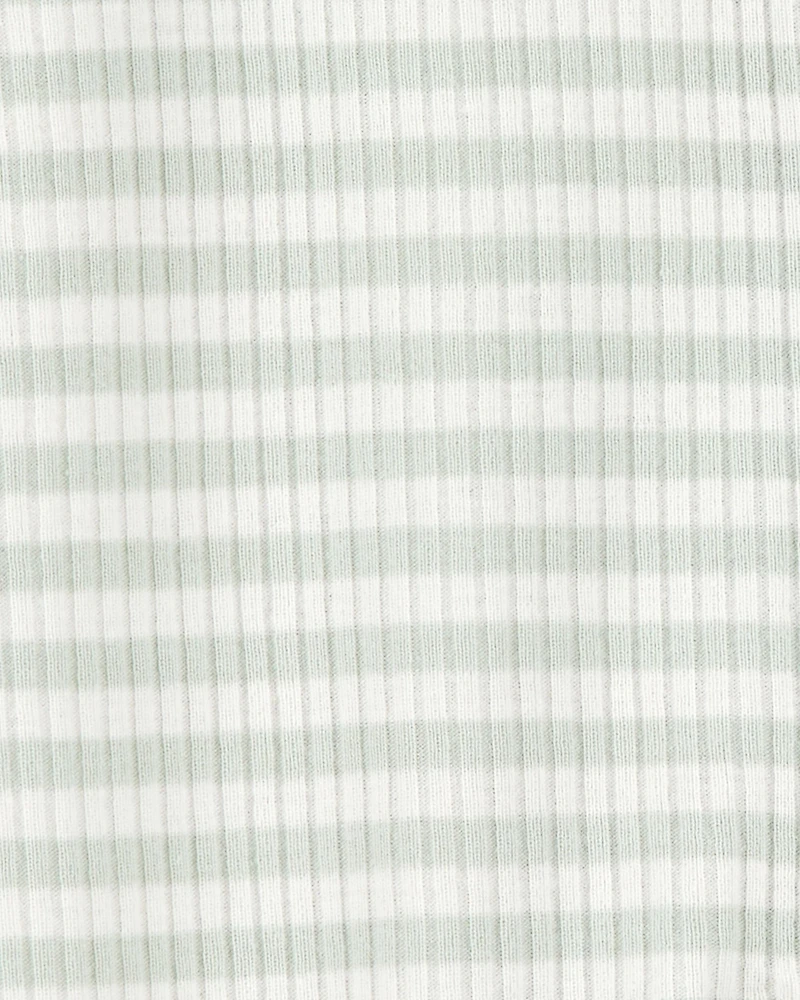 Baby 2-Pack  Ribbed 2-Way Zip Sleep & Play Pajamas - Blue/Green