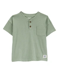 Toddler Pocket Henley Tee - Green