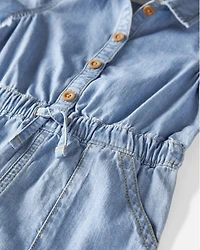 Toddler Organic Cotton Chambray Romper