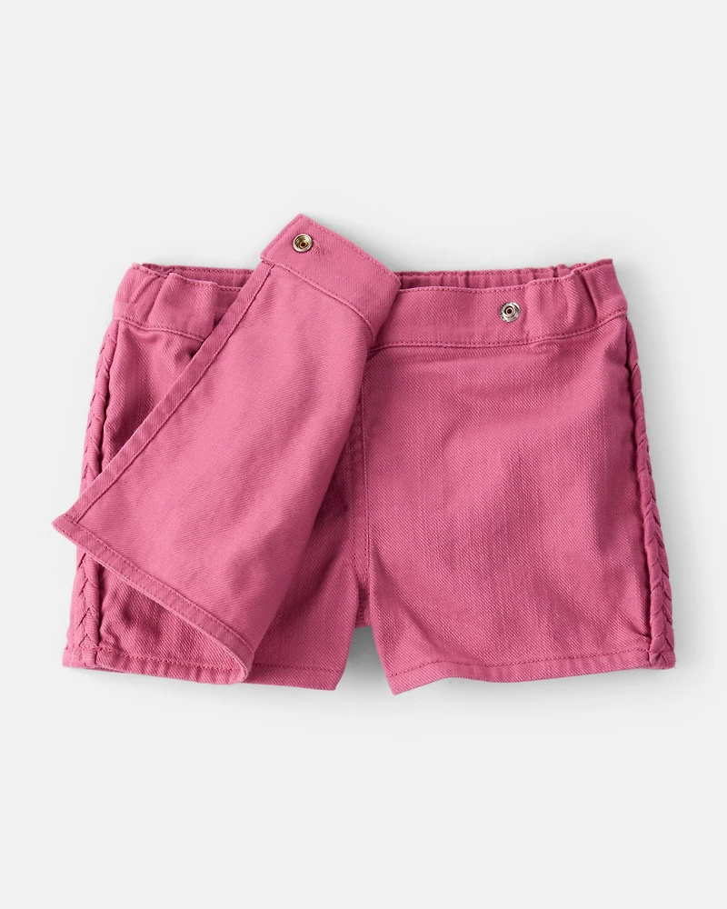 Toddler Girl 100% Cotton Skort - Pink