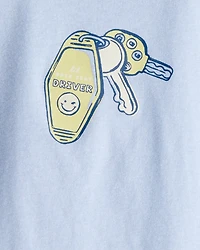 Toddler Boy Car Keys Graphic Tee - Blue