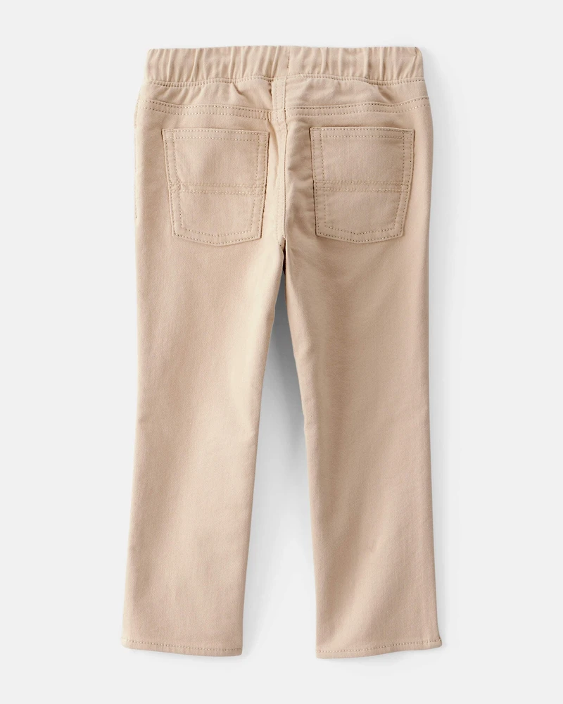 Toddler Boy  Pull-On Slim Fit Pants - Khaki