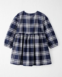 Toddler Girl Organic Cotton Flannel Dress