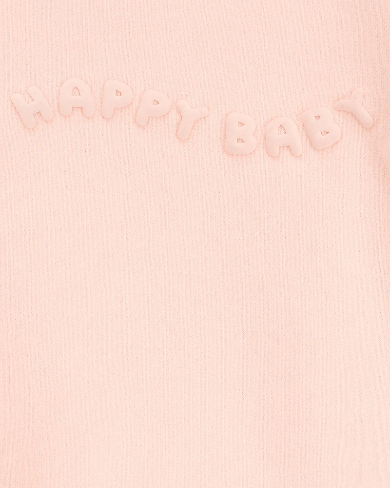 Baby 2-Piece French Terry Pullover & Pant Set - Pink