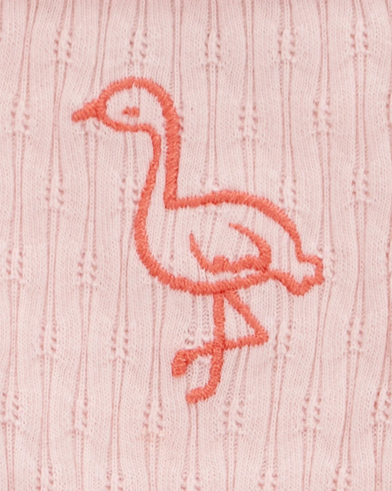 Toddler Flamingo Ribbed Tank Top