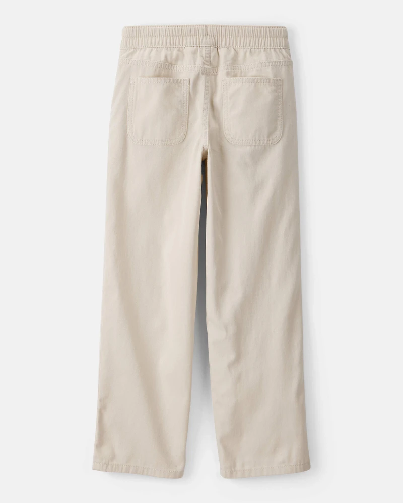 Girls Cotton Wide-Leg Pants