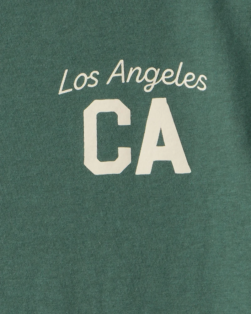 Boys Los Angeles Short-Sleeve Graphic Tee - Green