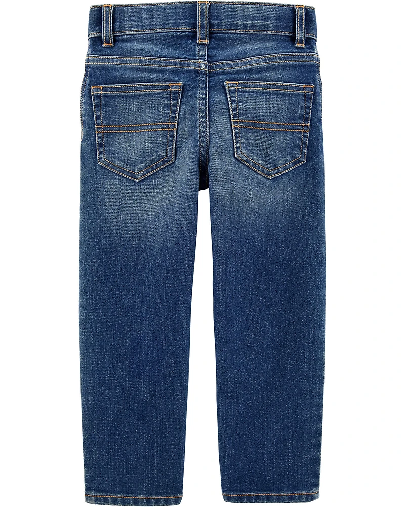Baby Dark Blue Wash Straight-Leg Jeans
