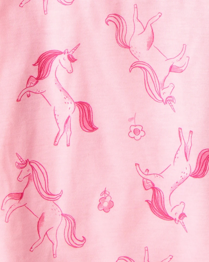 Girls 2-Pack Unicorn Hearts Nightgowns - Pink