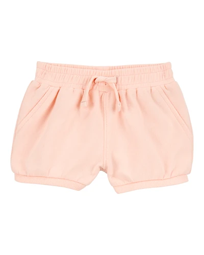 Baby Pull-On French Terry Shorts - Pink