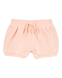 Baby Pull-On French Terry Shorts - Pink