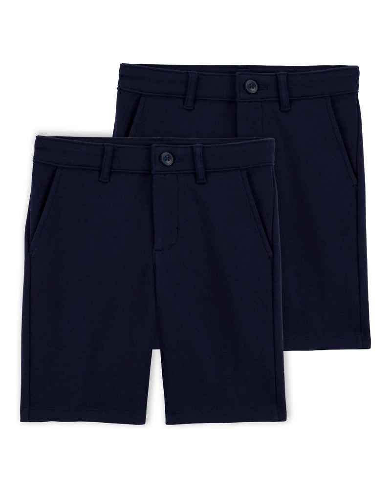 Kid 2-Pack Ponte Knit Uniform Pants - Navy