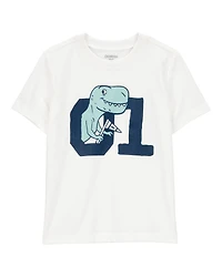 Toddler Dino Short-Sleeve Graphic Tee - Ivory